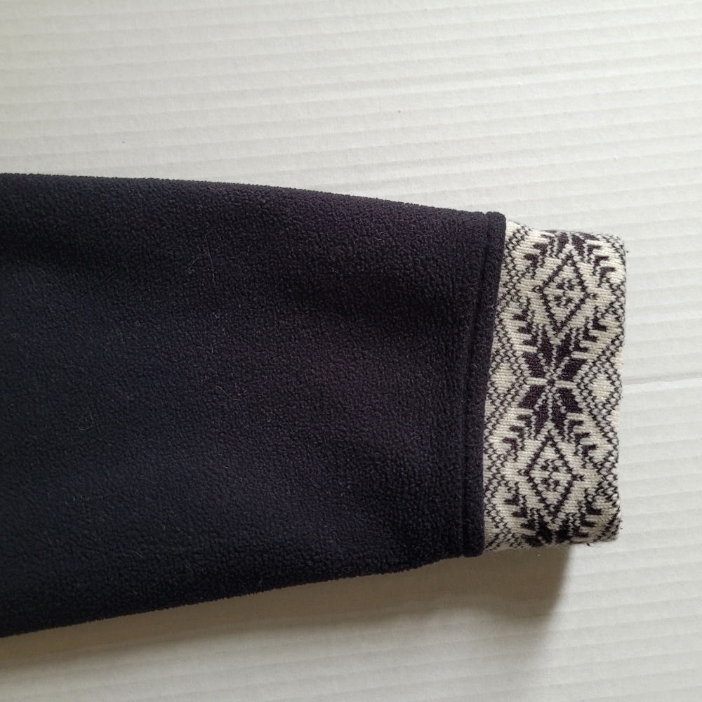 L.L. Bean Black Jacket with Patterned Trim - Picture 13 of 16